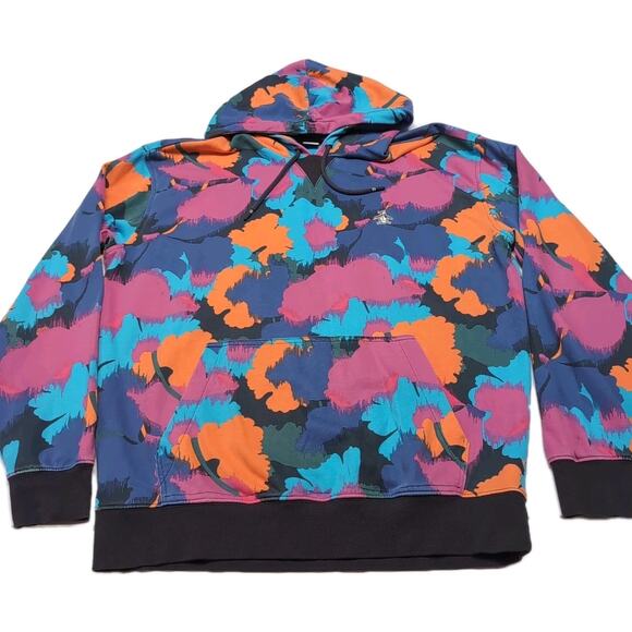 Original Penguin Pullover Hoodie Mens L Multicolor Abstract Organic Cotton Blend - Picture 4 of 16